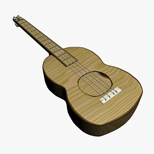 3d model ucklele guitar