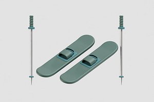 3D Ski board 3d model