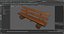 Lacquered Log Bench with Backrest Dark