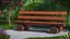 Lacquered Log Bench with Backrest Dark