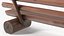Lacquered Log Bench with Backrest Dark