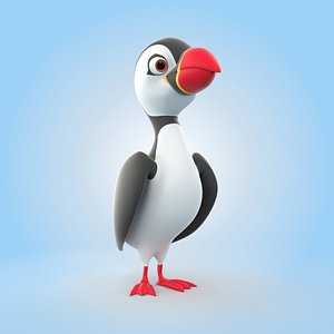 3D Puffin Bird