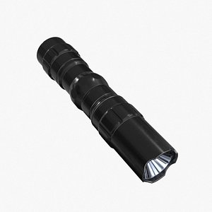 3D Police Flashlight model