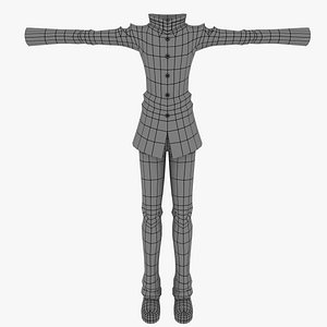 3D Lowpoly Men Suit Base mesh
