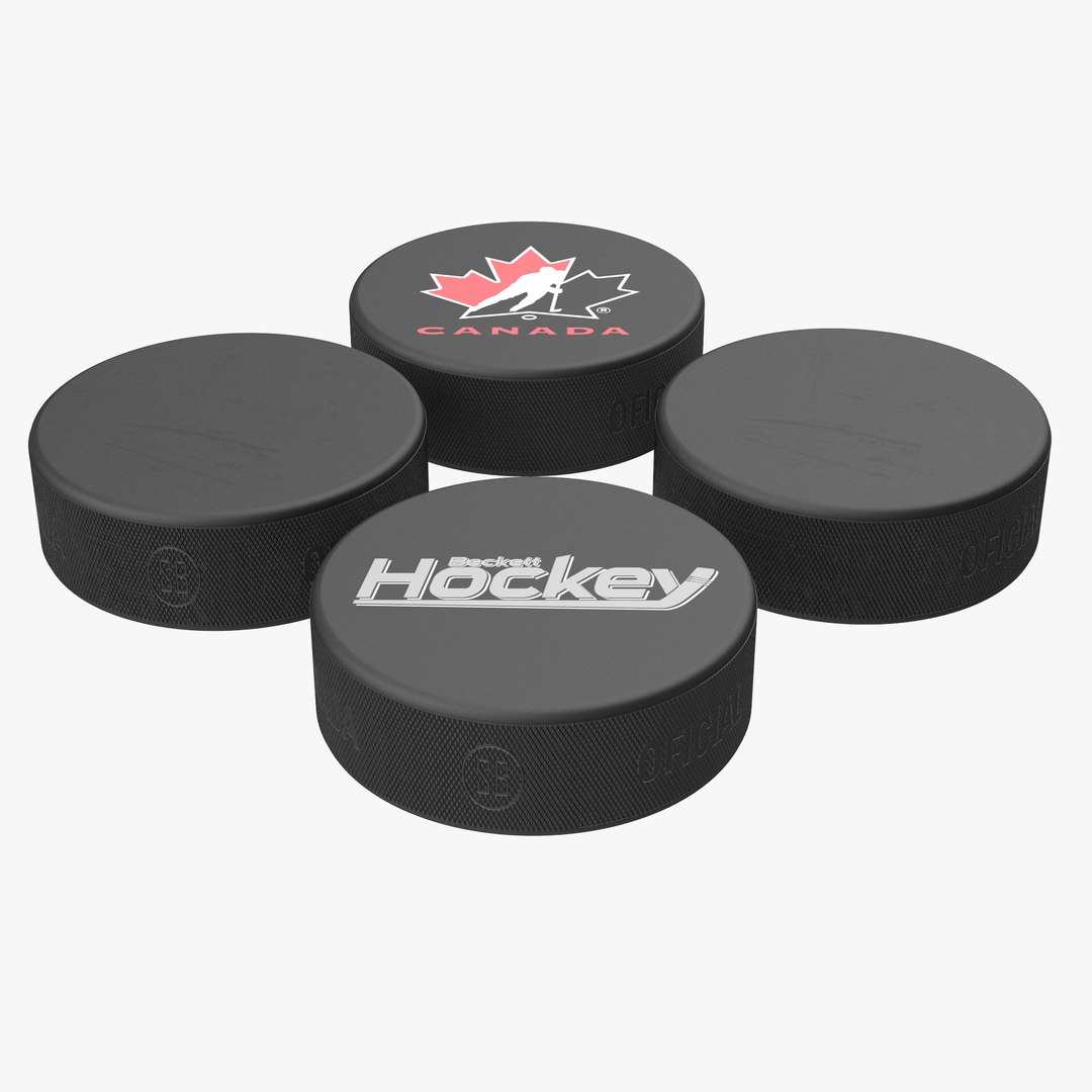 Hockey Pucks 3D Models Collection 3D model preview