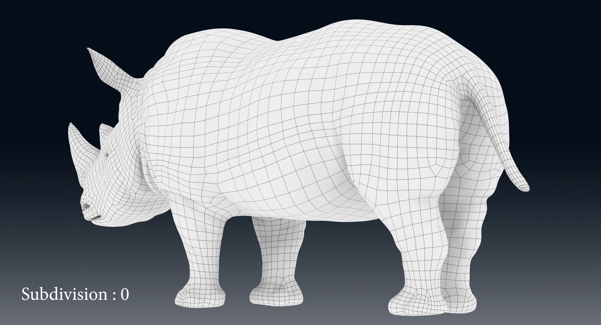 rhinoceros rigged 3D model https://p.turbosquid.com/ts-thumb/hr/MntE92/pElMGhlO/wire0020/png/1537023924/1920x1080/fit_q87/92e27863eafd584ffb3eacecfb1016f3cc48eaf1/wire0020.jpg