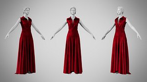 Dress 55 Crimson Velvet