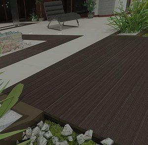 deck outdoor parquete 3d model