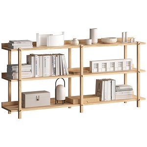 3D Kari Reol Shelving low double by Bolia