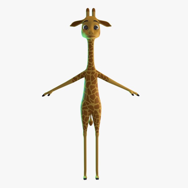 Stylized Giraffe NoRig 3D model