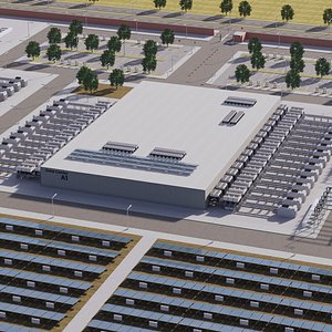 Apple Data Center Building with Interior