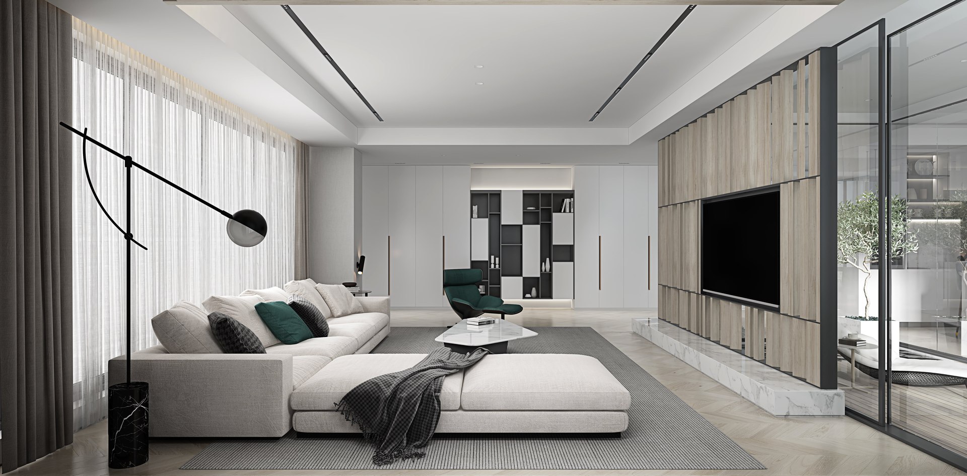 3D Modern light luxury living room 3D model model - TurboSquid 2141708