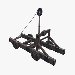 3D Medieval Catapult 01 New