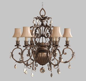 classic lampshade lamp 3D model