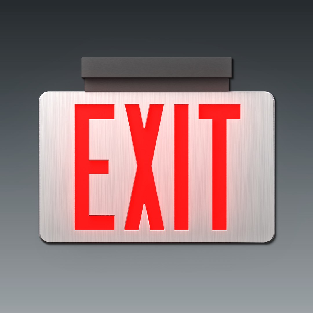 Emergency Exit Sign Obj
