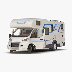 Tag Axle Motorhome Rigged 3D Model