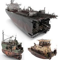 collection of wrecked ships