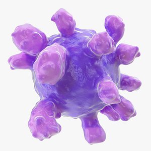 3D model virus cell microscopic