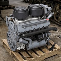 Military V12 Tank Engine Gray