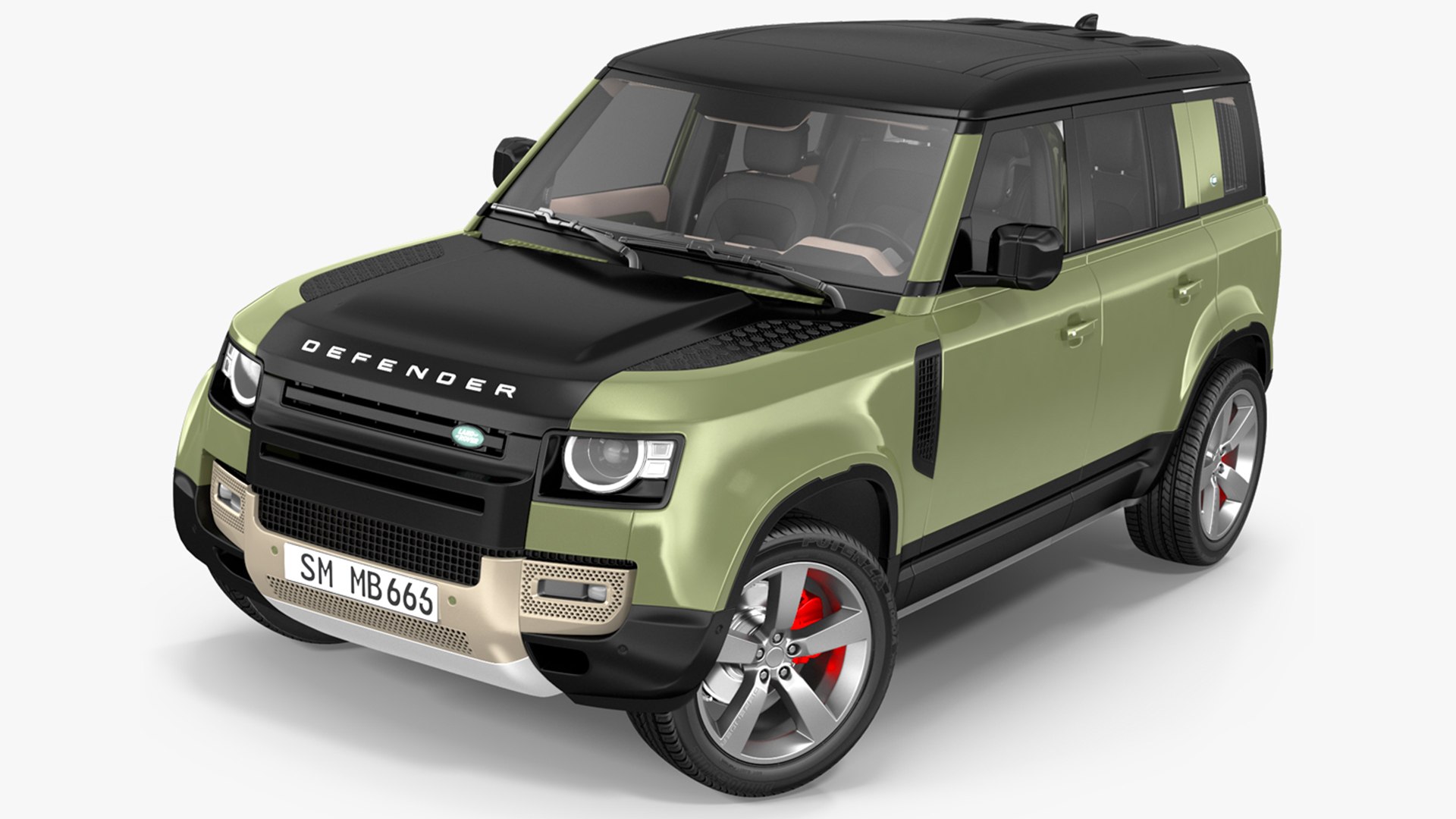 Land Rover Defender Country Pack Rigged 3D model preview