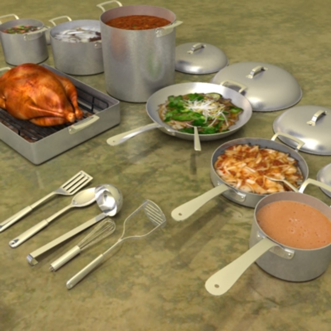3ds Professional Cookware Clutter Utensils