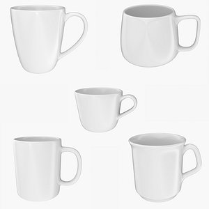 3D Coffee Mugs Collection
