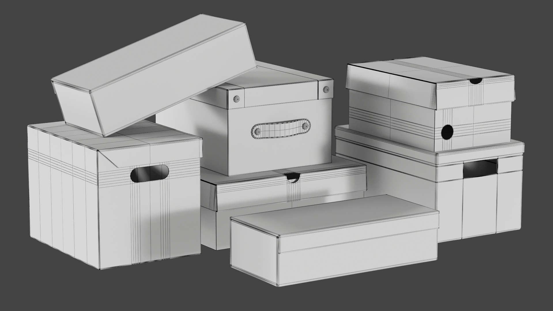 Base Mesh Boxes Model - TurboSquid 1578668