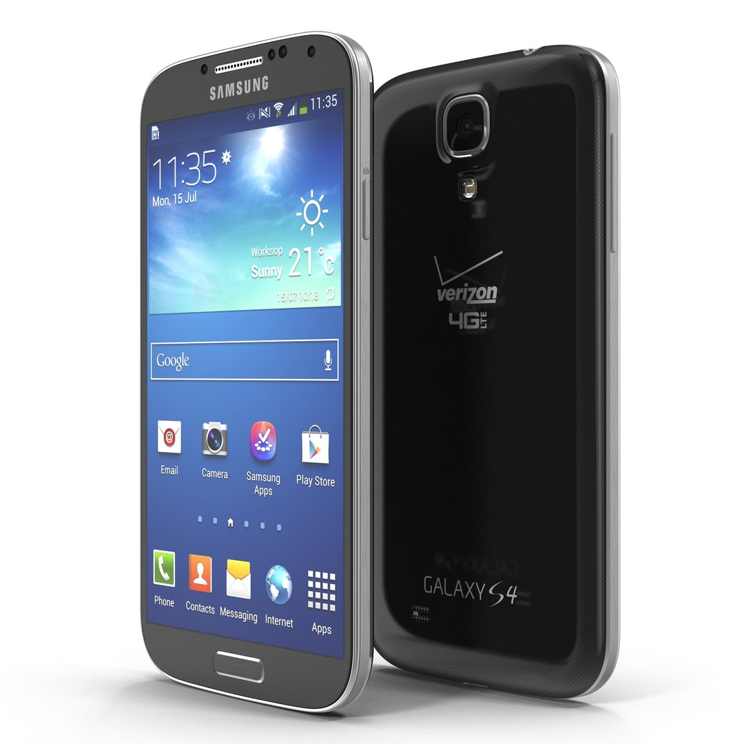 Samsung Galaxy S4 Black 3D Model 3D model preview