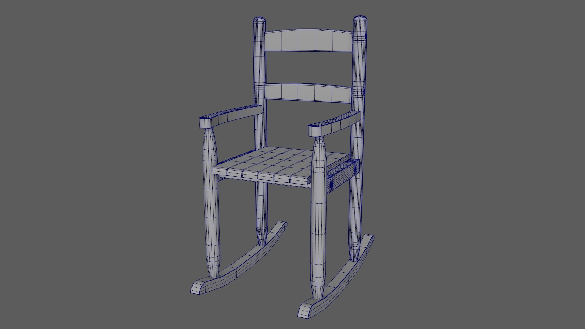Chair No 9 Rocking Chair Cane Rocker Aluminum Version Model ...