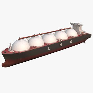 3D LNG CNG Tanker cargo ship