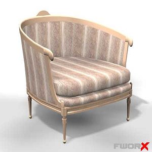 armchair old fashioned 3d max