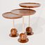 Lot de 5 tables d'appoint photoréalistes au style minimaliste et moderne