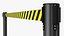 Stanchion Barriers with Yellow Belt model