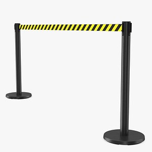 Stanchion Barriers with Yellow Belt
