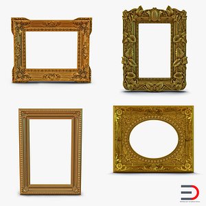 3d model of baroque picture frames 2
