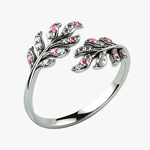 Branches Open Gold Ring model