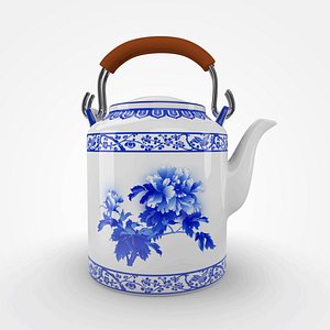 3D traditional chinese ceramic teapot