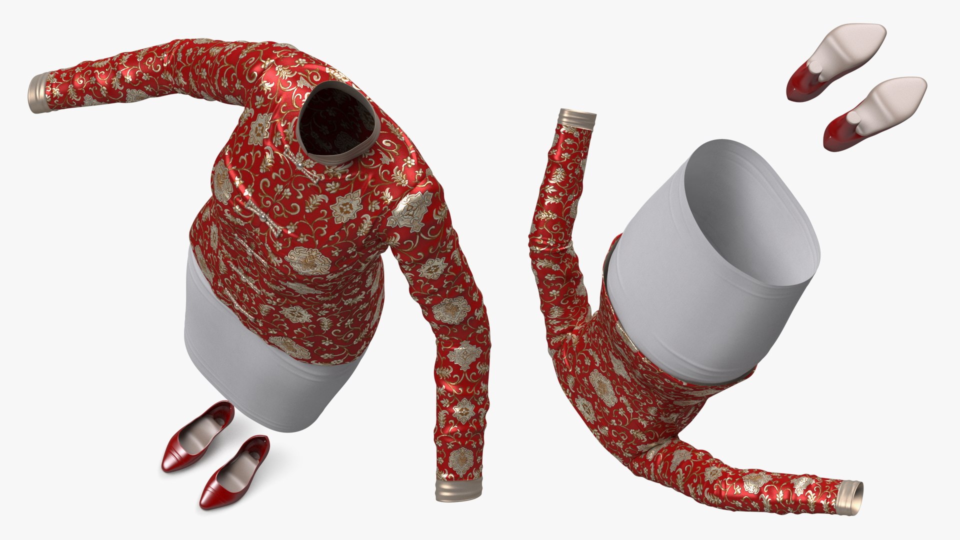 3D Traditional Chinese Clothes For Women Model - TurboSquid 2084392