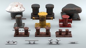 Used Sea Bollards for ship and yachts and marine pier