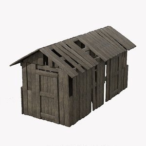 old modular shed 3D model