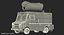 Hot Dog Truck Rigged 3D Model