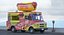 Hot Dog Truck Rigged 3D Model