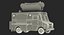 Hot Dog Truck Rigged 3D Model