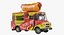 Hot Dog Truck Rigged 3D Model