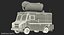 Hot Dog Truck Rigged 3D Model