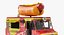 Hot Dog Truck Rigged 3D Model