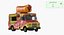 Hot Dog Truck Rigged 3D Model