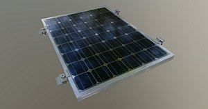 3D model 3-Solar Panel 20Wp 480x345x20mm