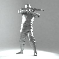 Crossbowman later middle ages 3D print model(1)