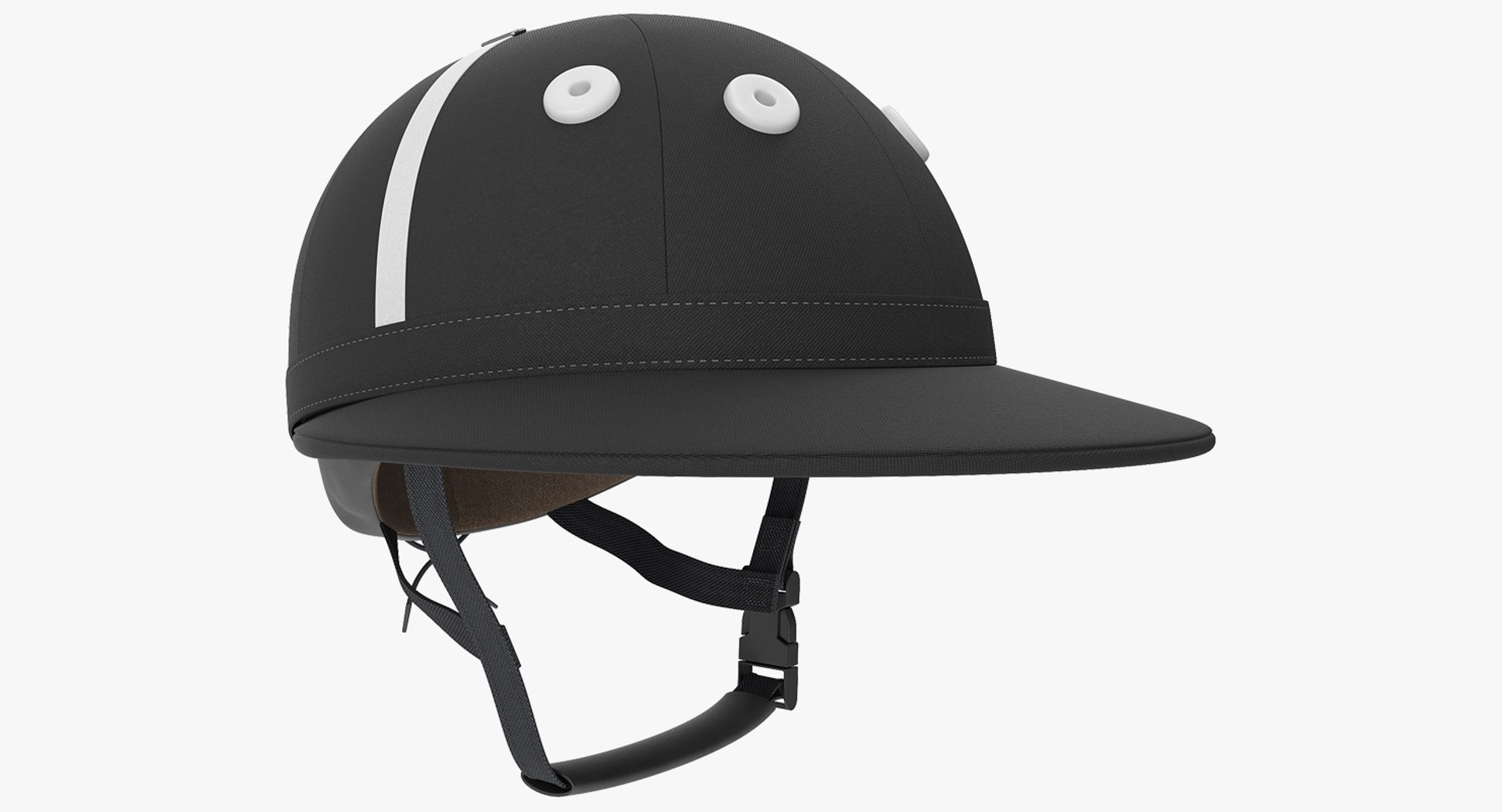 Polo Helmet Black Fabric 3D Model 3D model preview